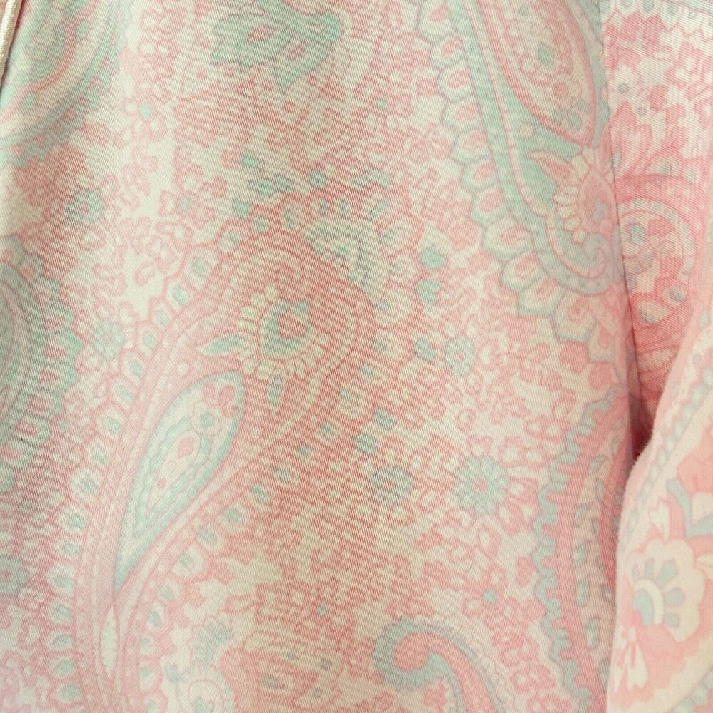 MISS ELAINE Women’s Pink Paisley Print 100% Cotton Flannel Nightgown Size S - Picture 11 of 13